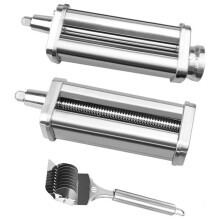 Stainless Steel Pasta Roller & Spaghetti Cutter Attachment for Mixers Pressed Surface Accessories