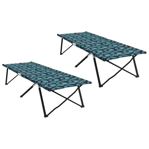 VidaXL vidaXL Folding Camping Bed Folding Leaf 2 pcs Forest 206 x 76 x 74 cm 1