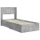 VidaXL vidaXL Bed Frame with Storage and Headboard Concrete Grey 75 x 190 cm 5