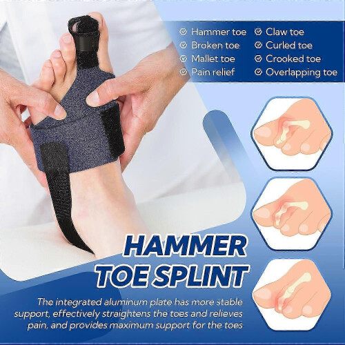 Toe Splint for Broken Toe, Toe Straightener, Broken Toe Support, Toe Brace for 1