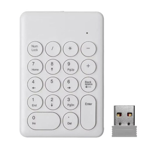 New 2.4G Wireless Digital Keyboard USB 18Keys  Numeric Keypad Numpad Accounting Teller for Laptop Notebook Tablets B