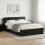 VidaXL vidaXL Bed Frame with Storage Black 150 x 200 cm Engineered Wood 1
