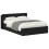 VidaXL vidaXL Bed Frame with Storage Black 150 x 200 cm Engineered Wood 2
