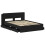 VidaXL vidaXL Bed Frame with Storage Black 150 x 200 cm Engineered Wood 4