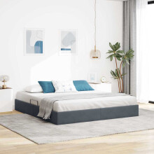 vidaXL Storage Bed with Headboard Dark Grey 180 x 200 cm Velvet