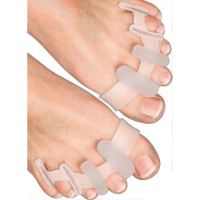 Yogamedic Toe Separator for Overlapping Toes 6pcs Improved Silicone, 0% Bpa, One-size - Bunion Corrector Toe Straightener To Relax, Spread And Stretch