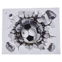 3D Fotboll VäGgdekal PVC Konst Fotboll Crack Dekal Pojkar VäGgmåLning Dekor