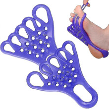 (Blue) High Elasticity Toe Stretcher and Straightener with Bump Massagers 1 Pair YuJia Brand for Bunion and Claw Toe Correction