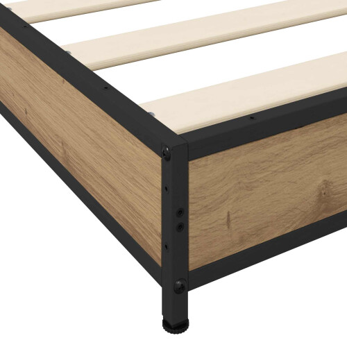 VidaXL vidaXL Bed Frame Artisan Oak 80 x 200 cm Engineered Wood 1