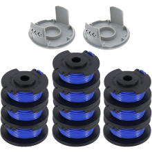 10 pezzi per tosaerba Ryobi 18V Bobina di cavo in nylon Due coperture