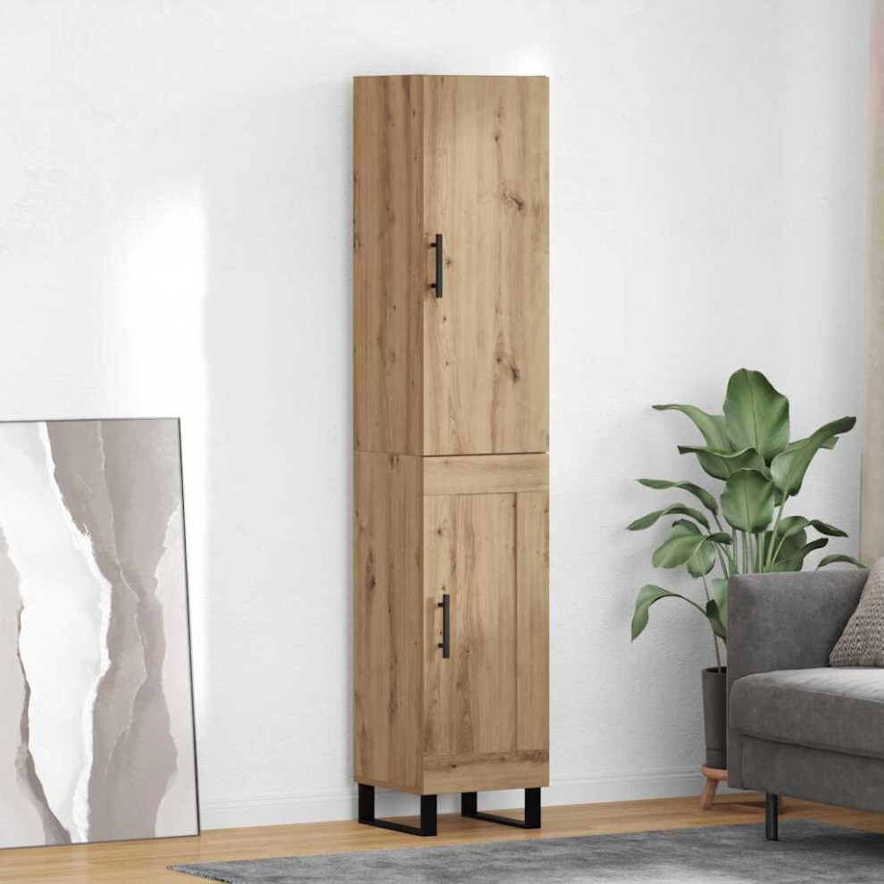 Vidaxl Highboard Artisan Oak 34.5 X 34 X 180 Cm Engineered Wood