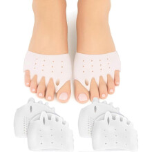 (White) 2026 New Hyggear Silicone Toe Separators, Hygear Toe Separators for Overlapping Toes Foot Corrector, Soft and Breathable Toe Separators