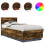 VidaXL vidaXL Bed Frame Smoked Oak 100 x 200 cm Engineered Wood 2