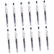 12 stuks gelpen met dierenthema, 0,5 mm fijne-1Zebrazwarte inkt1