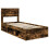VidaXL vidaXL Bed Frame with Headboard Smoked Oak 75 x 190 cm Solid Pine Wood 4