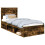 VidaXL vidaXL Bed Frame with Headboard Smoked Oak 75 x 190 cm Solid Pine Wood 2