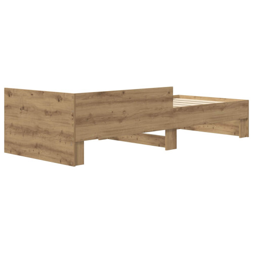 VidaXL vidaXL Bed Frame with Headboard Artisan Oak 80 x 200 cm 2
