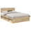 VidaXL vidaXL Bed Frame Sonoma Oak 150 x 200 cm Solid Pine Wood 2