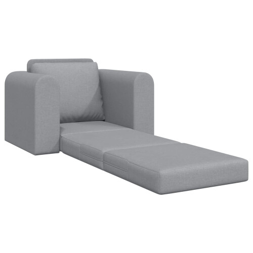 VidaXL vidaXL Folding Sofa Bed Light Grey 98 x 71 x 83 cm Fabric 2
