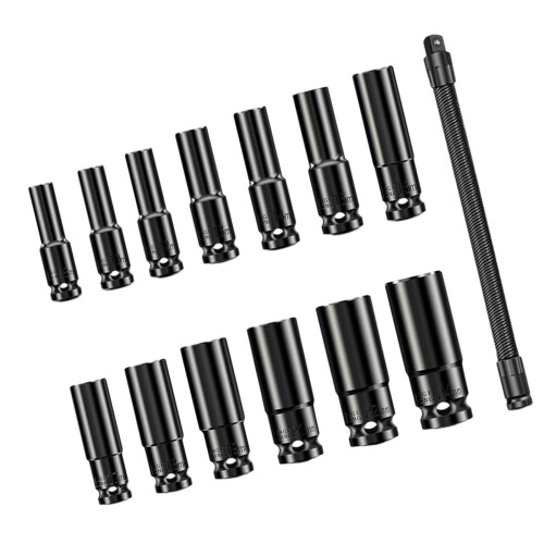 Multi Functional 14 Piece Socket And Ratchet Wrench Kit With