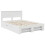VidaXL vidaXL Bed Frame with Headboard White 150 x 200 cm Engineered Wood 3