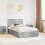 VidaXL vidaXL Bed Frame Concrete Grey 120 x 190 cm Engineered Wood 1