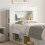 VidaXL vidaXL Headboard Cabinet with Storage White Engineered Wood 3