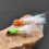 Scharfe Haken-Fliegenfischerköder aus Kohlenstoffstahl-Orange 10