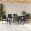 VidaXL vidaXL Garten Essgruppe 7 stk. Schwarz Poly-Rattan 4