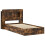 VidaXL vidaXL Bed Frame with Storage Smoked Oak 75 x 190 cm Engineered Wood 3