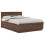 VidaXL vidaXL Bed Frame with Headboard Brown Oak 150 x 200 cm Engineered Wood 2