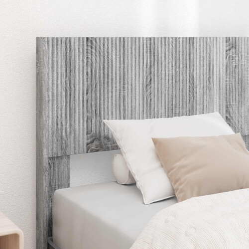 VidaXL vidaXL Bed Frame with Storage and Headboard Grey Sonoma 90 x 190 cm 1