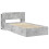VidaXL vidaXL Bed Frame with Storage with Headboard Concrete Grey 80 x 200 cm 3