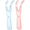 Set mit 2 wiederverwendbaren Zahnseidehaltern (rosa + blau) 1