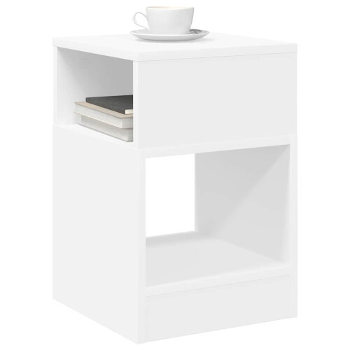 VidaXL vidaXL End Table White 30.5 x 30 x 45 cm Engineered Wood 2