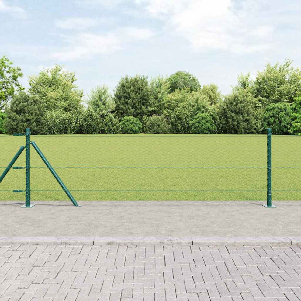 Vidaxl Welded Wire Fence With Concrete Base 50 X 0.6 M (W X H)