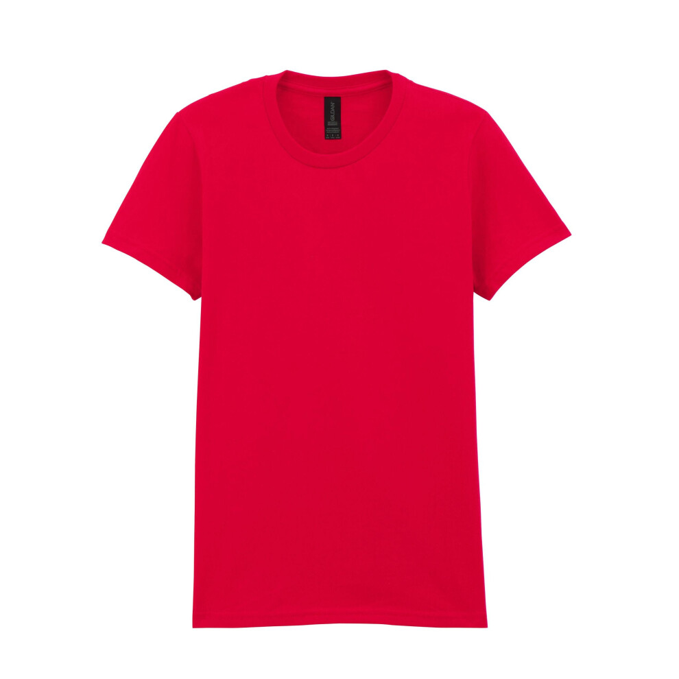 Gildan (3Xl, Red) Womens/Ladies Softstyle Plain Midweight T-Shirt
