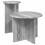 VidaXL vidaXL Side Table Set with Storage 2 pcs Grey Sonoma Engineered Wood 2