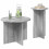 VidaXL vidaXL Side Table Set with Storage 2 pcs Grey Sonoma Engineered Wood 3