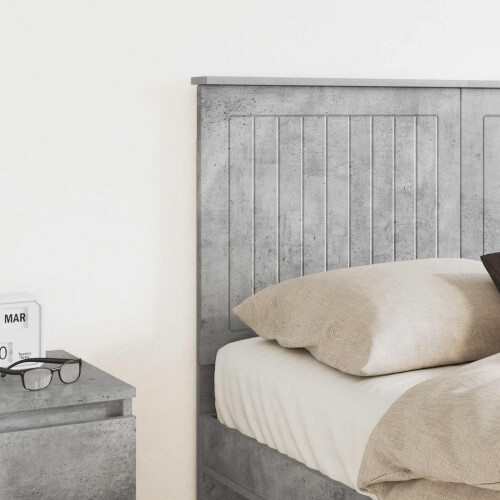 VidaXL vidaXL Headboard with Headboard Concrete Grey 120 cm Engineered wood 1
