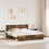VidaXL vidaXL Bed Frame Smoked Oak 200 x 200 cm Solid Pine Wood 2