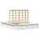 VidaXL vidaXL Bed Frame White 150 x 200 cm Solid Pine Wood 2