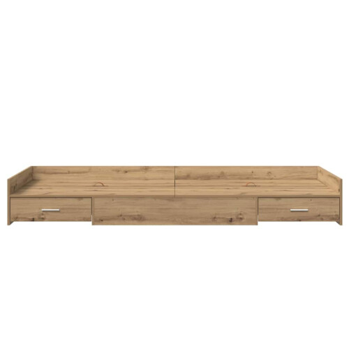 VidaXL vidaXL Bed Frame with Drawer Artisan Oak 75 x 190 cm Engineered Wood 1
