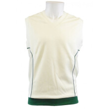 (S-M, Green) Carta Sport Boys Contrast Trim Pullover Cricket Vest
