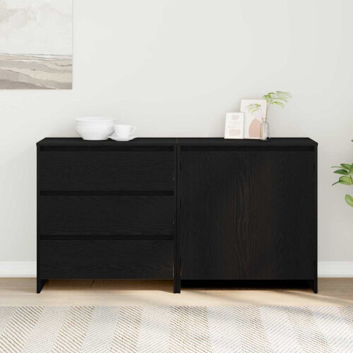 VidaXL vidaXL Sideboard 2 pcs Black 70 x 41 x 75 cm Engineered Wood 1