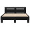 VidaXL vidaXL Bed Frame with LED Black Oak 150 x 200 cm Engineered Wood 5