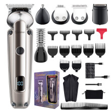 7 en 1Tondeuse Cheveux et Barbe HATTEKER Tondeuse pour Poils du Corps,Vitesse Réglable