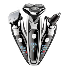 HATTEKER Afeitadora rotativa, Afeitadora eléctrica, recortadora de barba, afeitadora en seco y húmedo 3 en 1