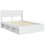 VidaXL vidaXL Bed Frame with Storage and Headboard White 150 x 200 cm 2