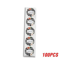 100-500pcs Labels Roll Flower Thank You Stickers Scrapbooking for Gift Decoration Stationery Sticker Seal Label Handmade Sticker